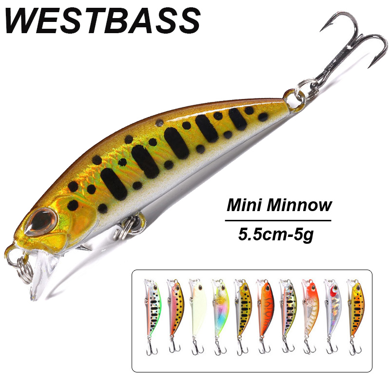 Fishing Lure Popper - WESTBASS 1PX mikro Minnow cazibesi 55mm-5g