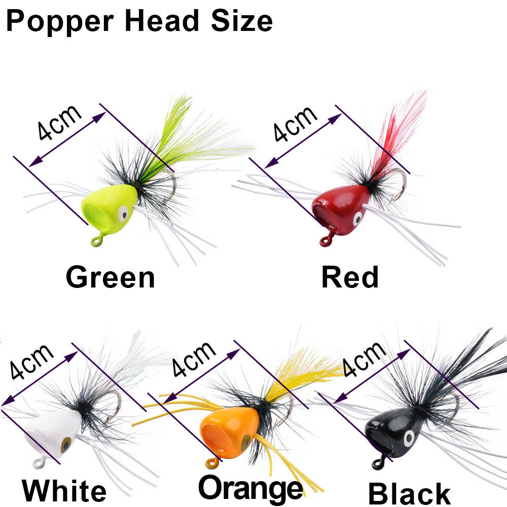 5 adet köpük Fly balıkçılık lu - Fishing Lure Popper incelemesi ve fiyatı